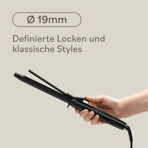 Lockenstab mit Klammer- &Oslash; 19mm
