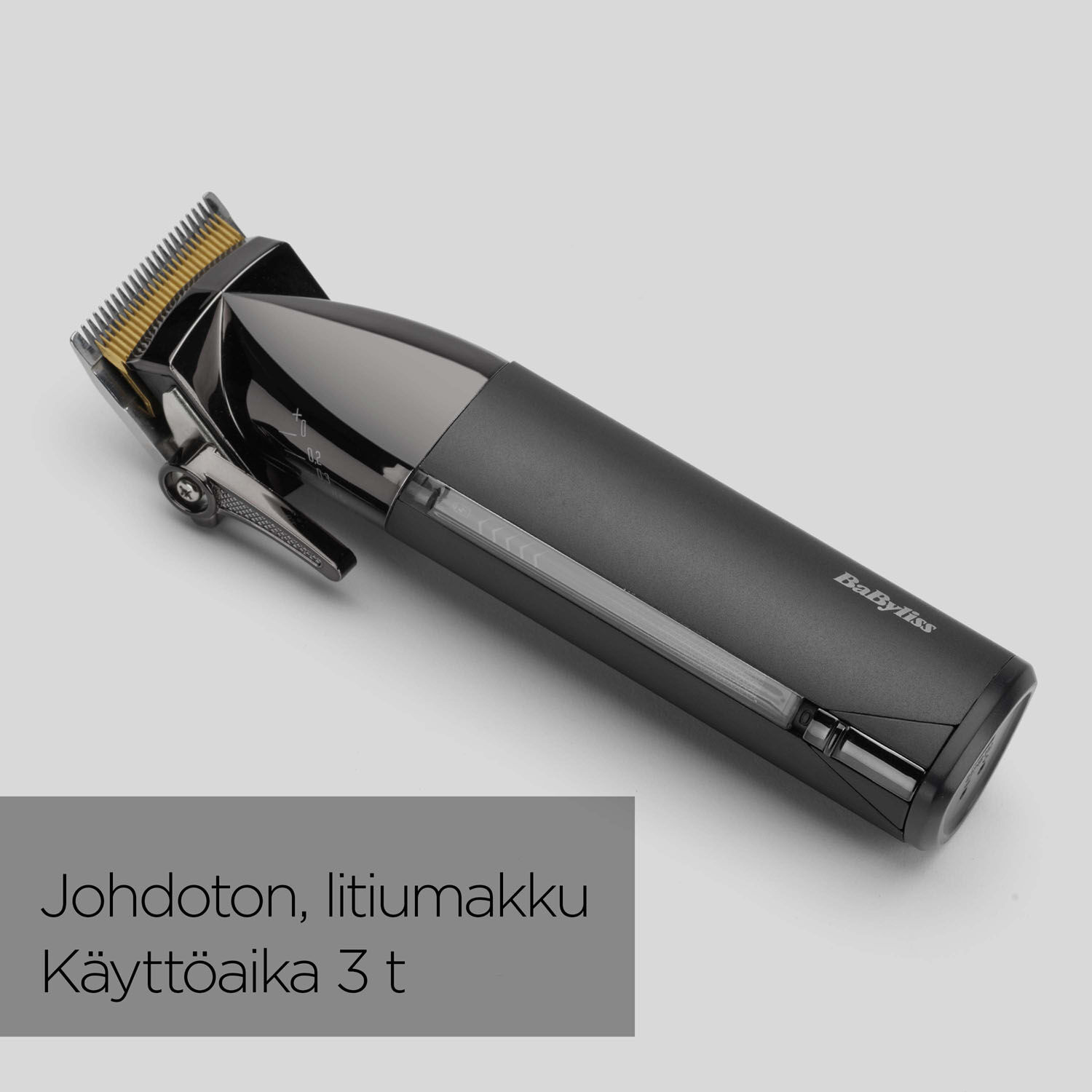 Johdoton, litiumakku. K&auml;ytt&ouml;aika 3 t