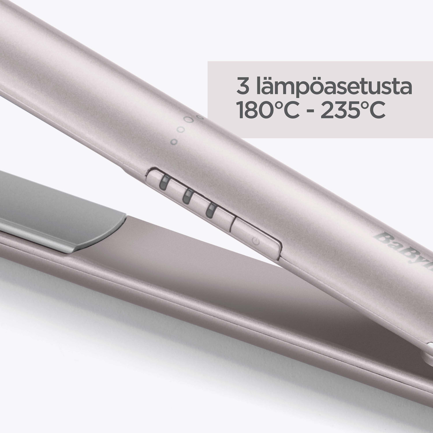 3 l&auml;mp&ouml;asetusta
180&deg;C - 235&deg;C