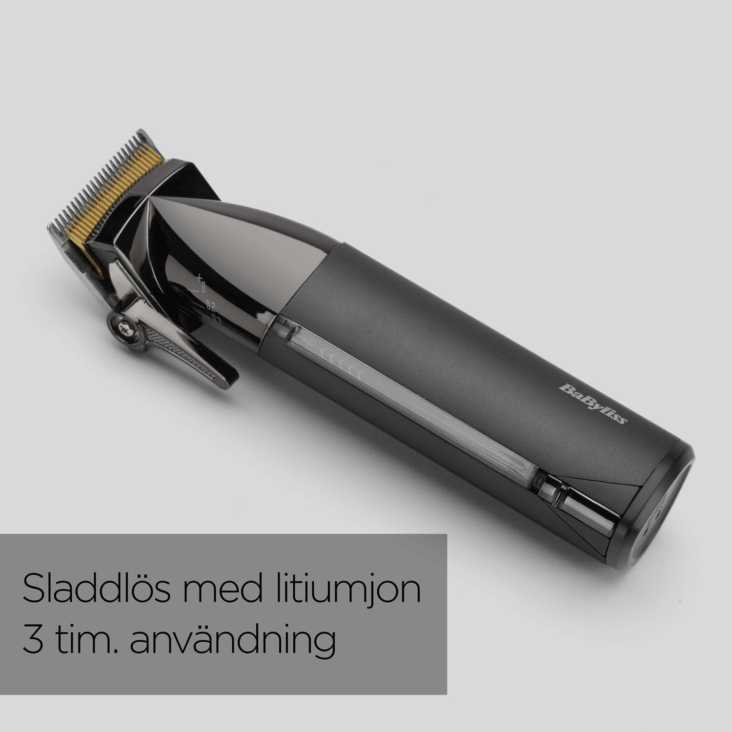 Sladdl&ouml;s med litiumjon. 3 tim. anv&auml;ndning