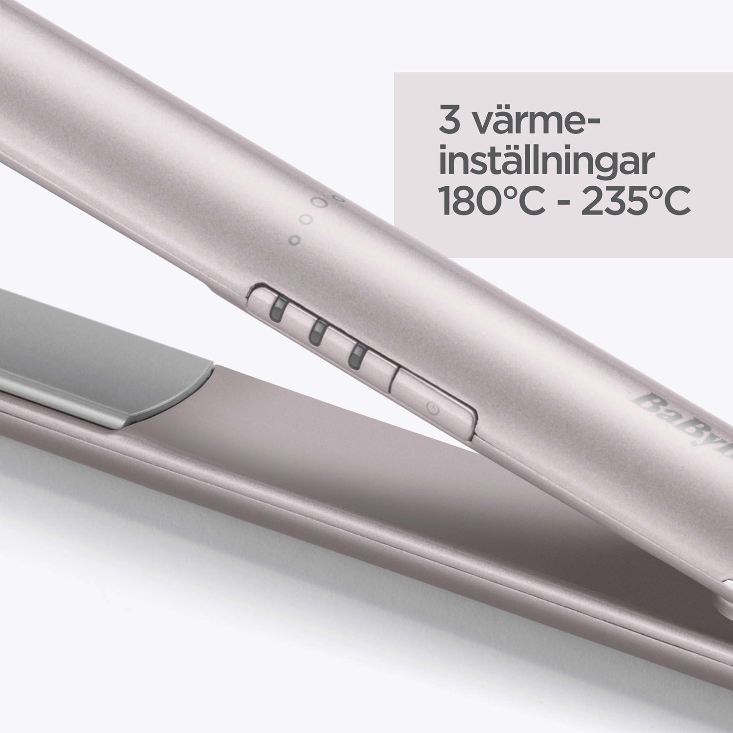 3 v&auml;rmeinst&auml;llningar
180&deg;C - 235&deg;C