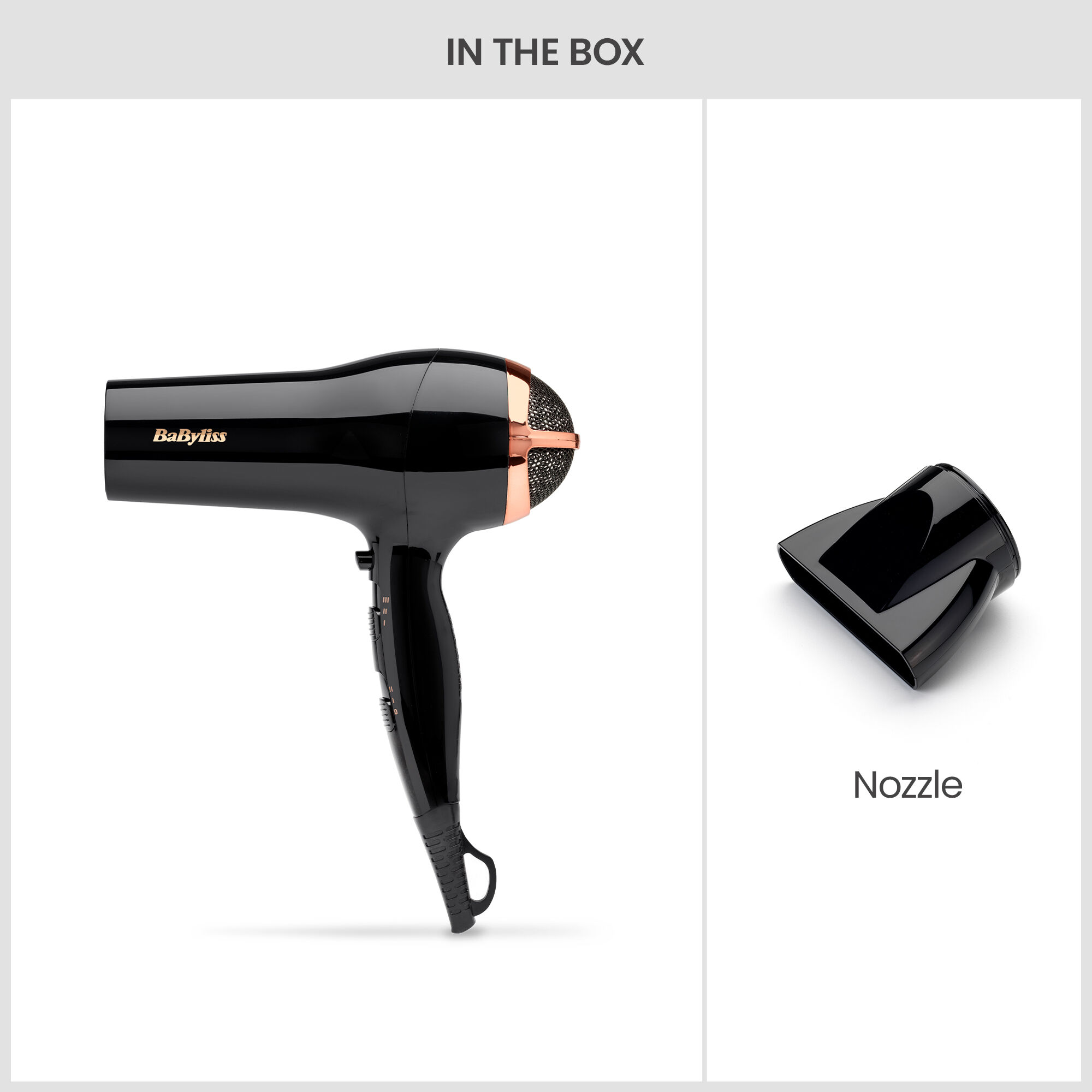 In the Box: Dryer, Nozzle