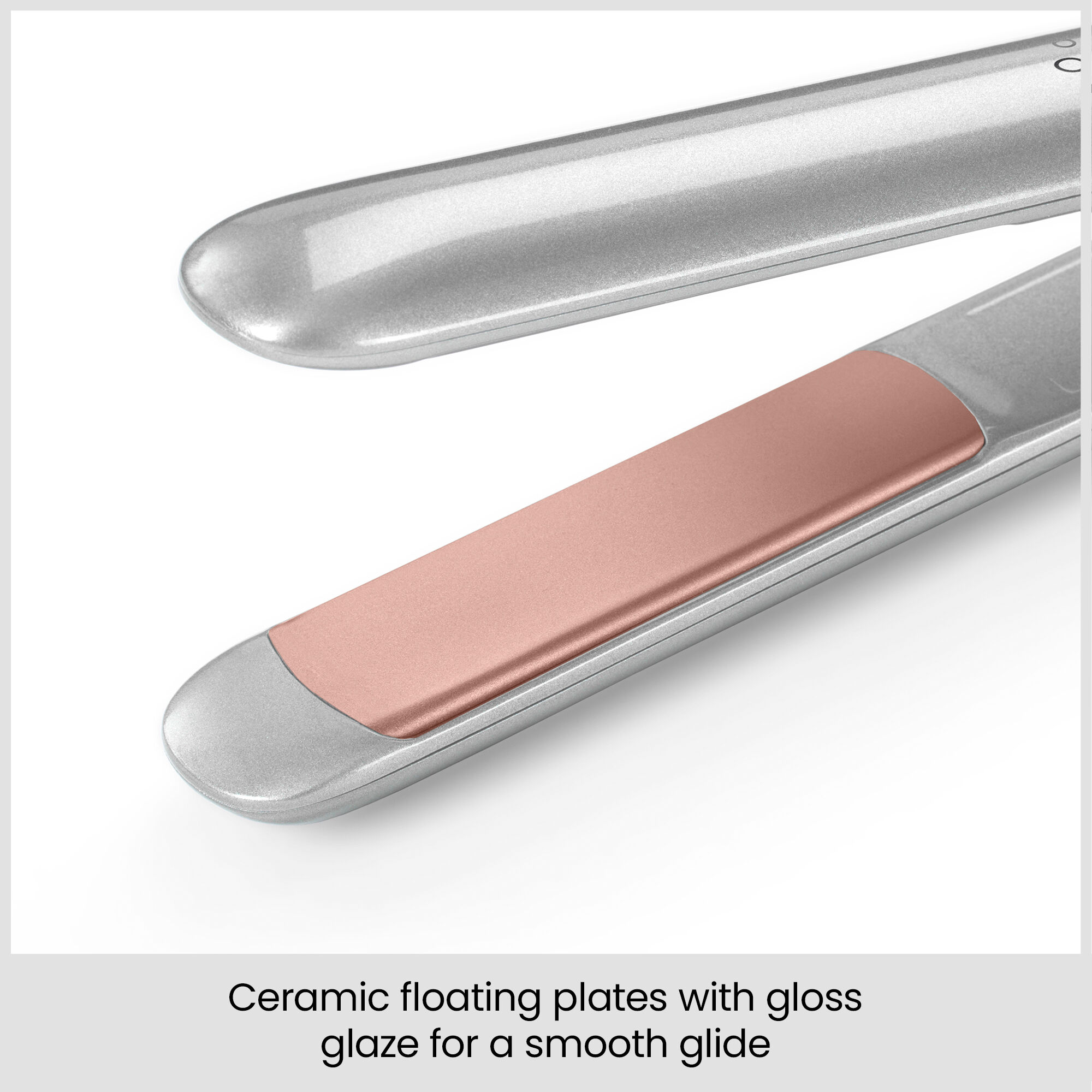 Ceramic floating plates with glass glaze for a smooth glide.