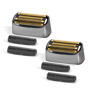 Super-X Metal Series Replacement Single Foil & Cutter (Silver) - 2 pack