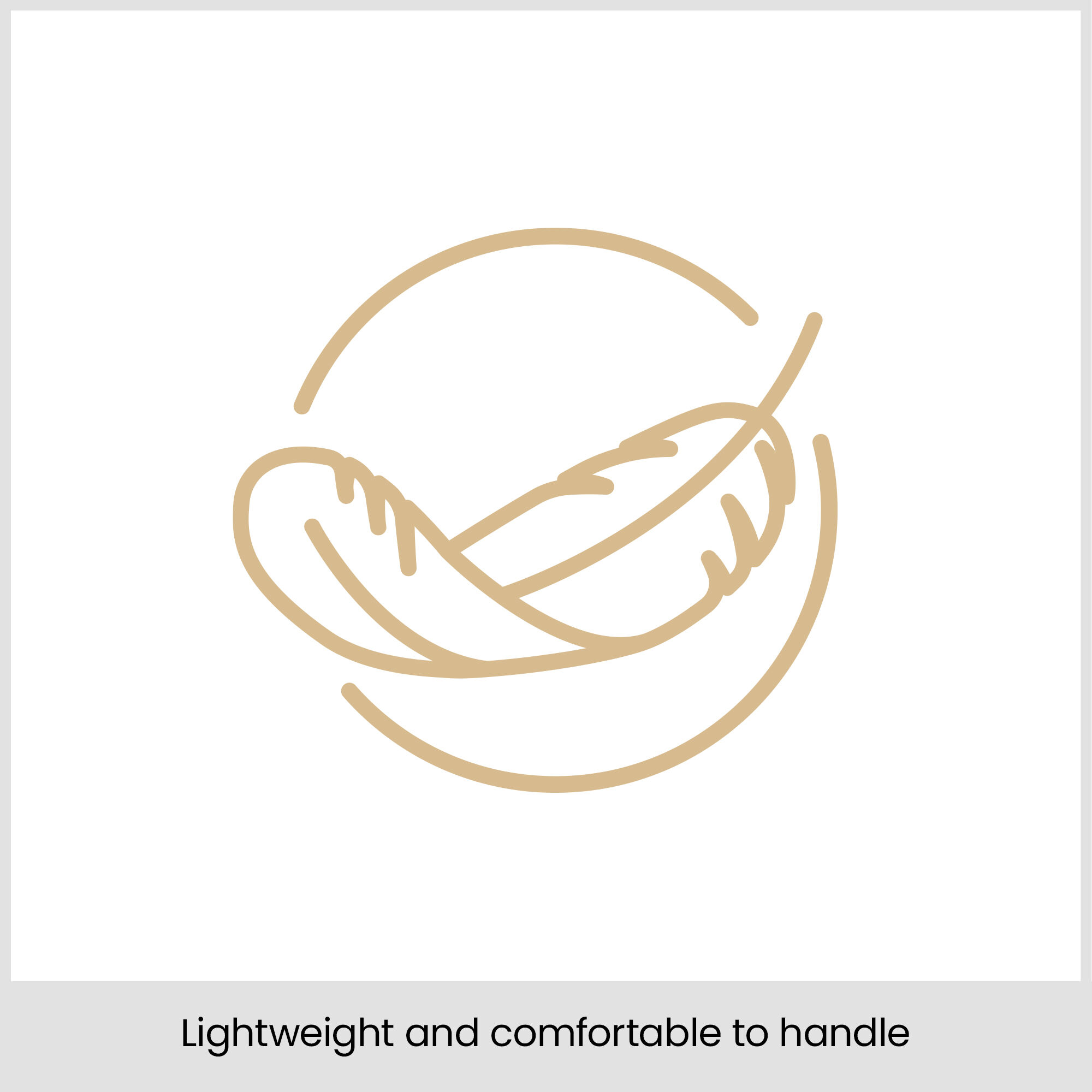 Lightweight and comfortable handle