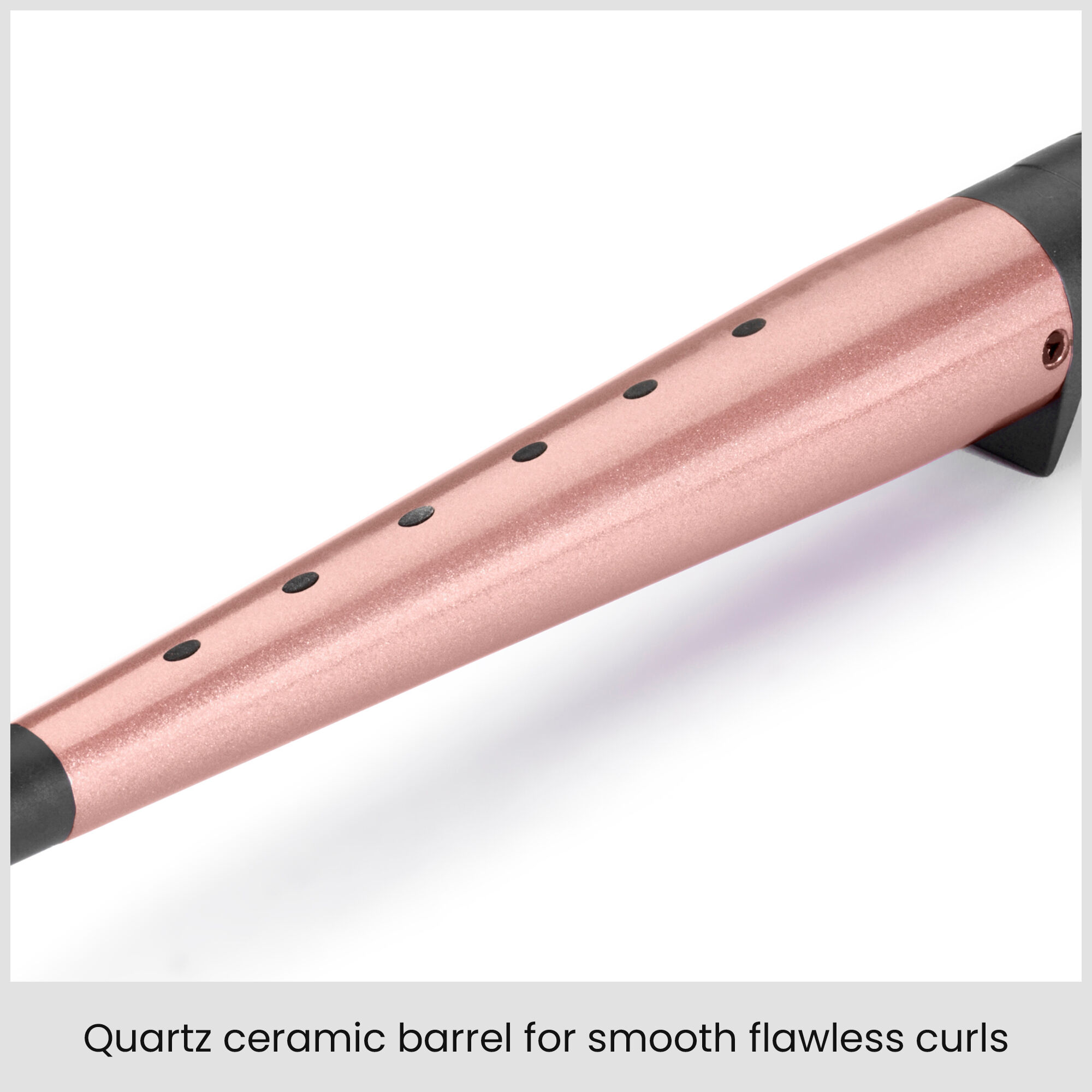 Quartz ceramic barrel for smooth flawless curls