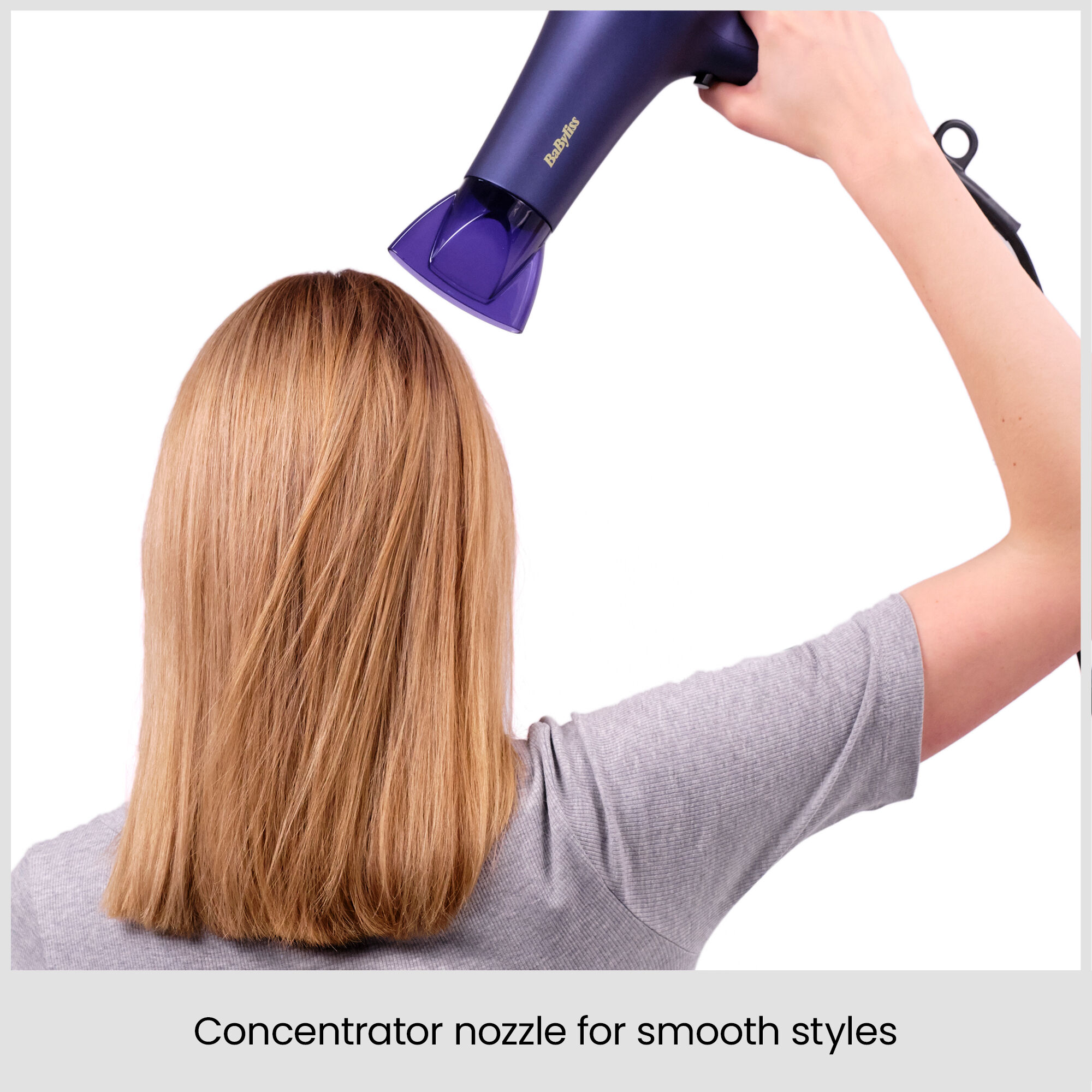 Concentrator nozzle for smooth styles