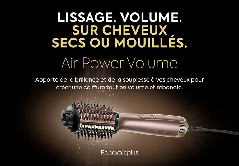 AIR POWER VOLUME

Apporte de la brillance et de la souplesse à vos cheveux pour créer une coiffure tout en volume et rebondie.