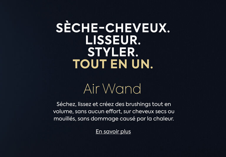 AIR WAND - S&eacute;chez, lissez et cr&eacute;ez des brushings tout en volume, sans aucun effort, sur cheveux secs ou mouill&eacute;s, sans dommage caus&eacute; par la chaleur.