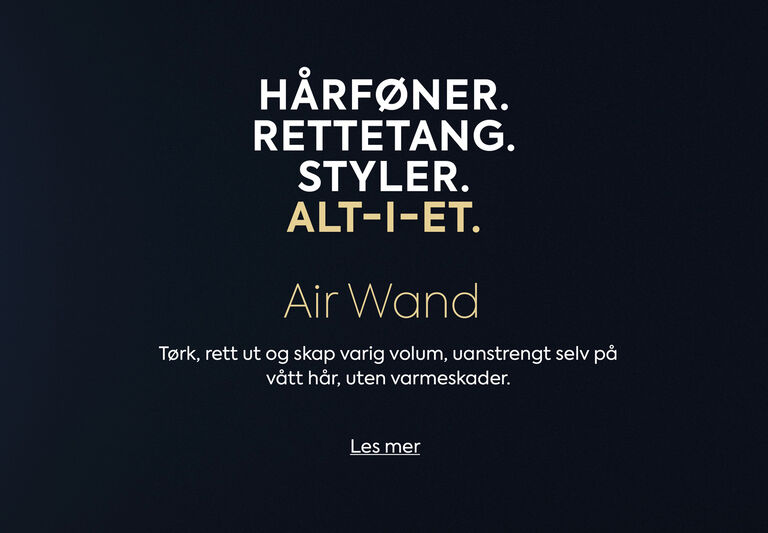 Air Wand - Tørk, rett ut og skap varig volum, uanstrengt selv på vått hår, uten varmeskader.