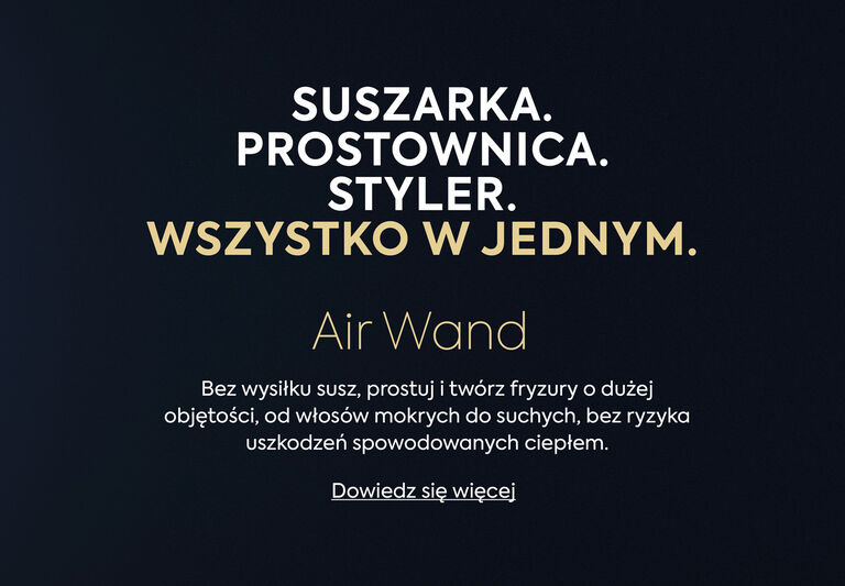 AIR WAND - Bez wysiłku susz, prostuj i twórz fryzury o dużej objętości, od włosów mokrych do suchych, bez ryzyka uszkodzeń spowodowanych ciepłem.