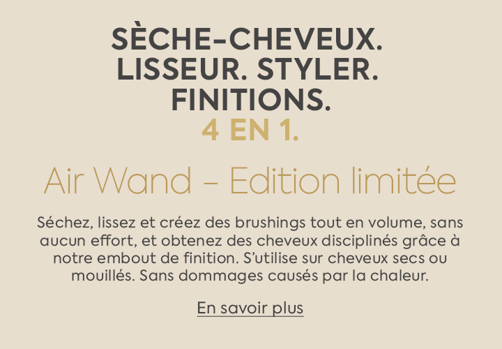 AIR WAND Edition Limitee - S&eacute;chez, lissez et cr&eacute;ez des brushings tout en volume, sans aucun effort, sur cheveux secs ou mouill&eacute;s, sans dommage caus&eacute; par la chaleur.